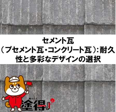 セメント瓦（プセメント瓦・コンクリート瓦）：耐久性と多彩なデザインの選択
