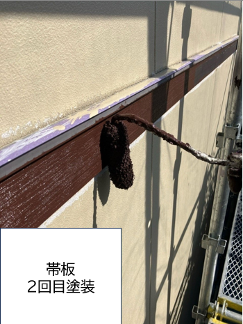 帯板塗装2回目です。